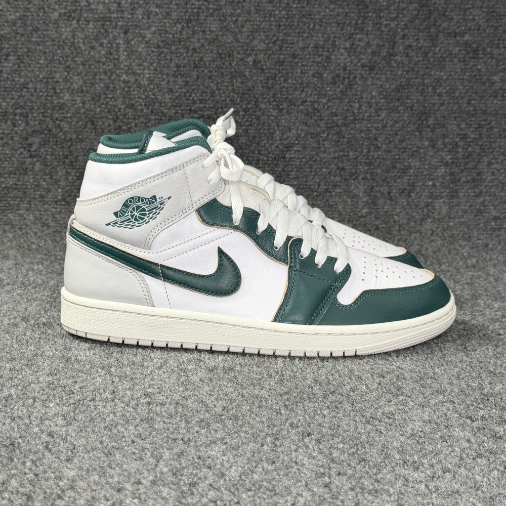 Jordan 1 Mid SE Shoes Men's 8.5 Oxidized Green Grey White Retro Athletic Sneaker